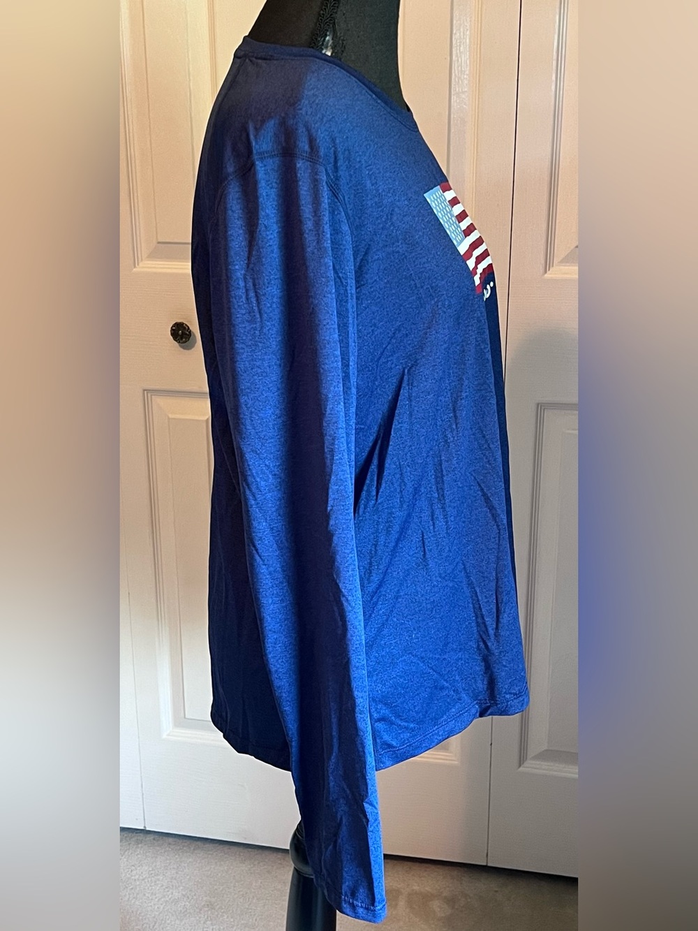 Life Is Good Navy Long Sleeve Active Tee Women’s Size Large Athleisure Americana - Picture 5 of 10